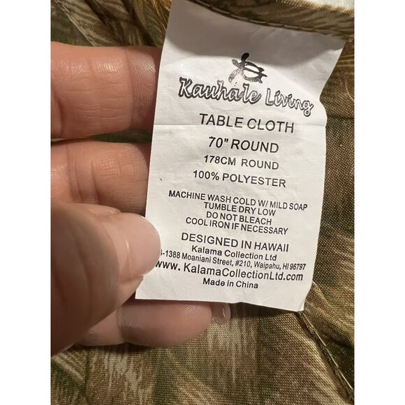 Roun 70 ” Tropical Flowers Tablecloth Hawaiian Kauhale Living Luau - Picture 5 of 9